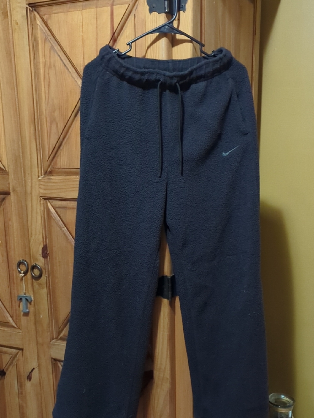 Nike Black Fleece Flare Sweatpants with Subtle Swoosh